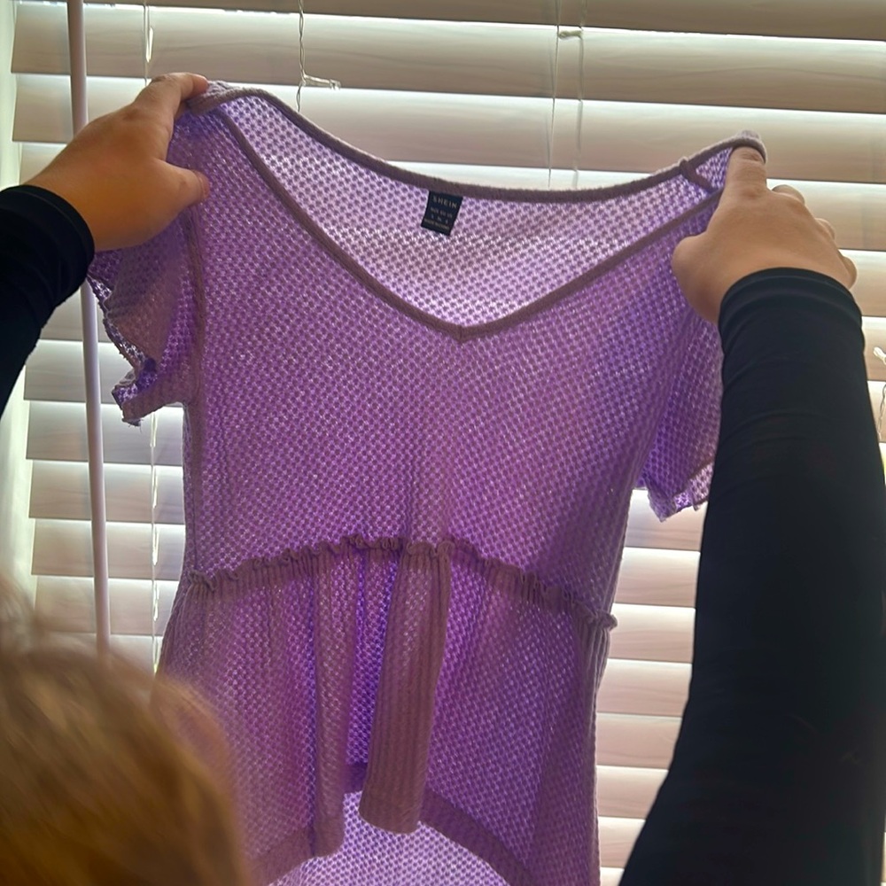 Shein cute purple sweater. Flowy
